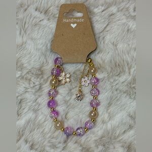 Adjustable Bead Bracelet with Charms